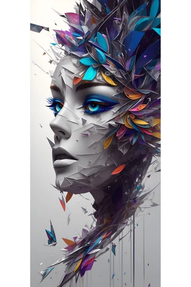 SOYUT KADIN PORTRESİ KANVAS TABLO EV DUVAR SALON OFİS HEDİYELİK DEKARASYON SÜSÜ ÖLÇÜ SEÇİNİZ