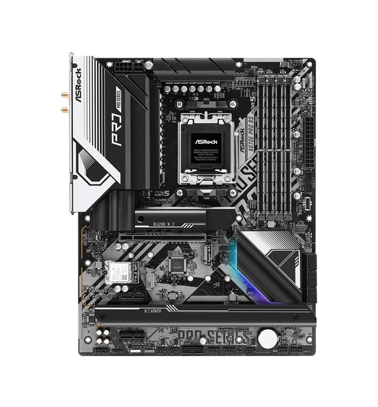 Asrock X670E Pro RS AMD X670 6600 MHz (OC) DDR5 Soket AM5 ATX Anakart - 3