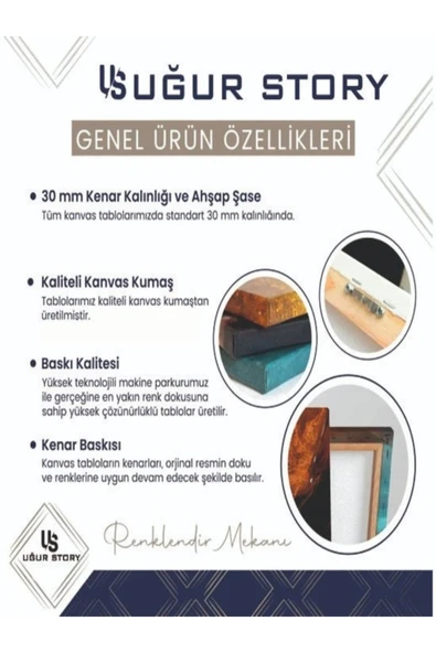 AT TABLO DUVAR DEKARASYON DUVAR SÜSÜ KANVAS TABLO CANVAS ÖLÇÜ SEÇİNİZ - 3