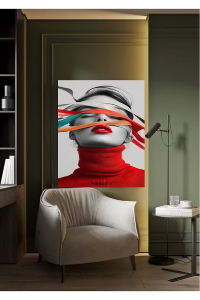 HAYAL DÜNYASIN'DAKİ KADININ KANVAS TABLO EV DUVAR SALON OFİS DÜKKAN HEDİYELİK DEKARASYON SÜSÜ