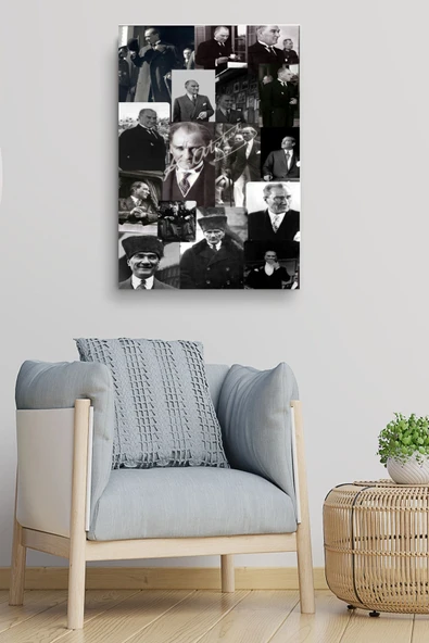 15 PARÇA ATATÜRK RESMİ KANVAS TABLO CANVAS DUVAR DEKARASYON DUVAR SÜSÜ ÖLÇÜ SEÇMEYİ UNUTMAYINIZ