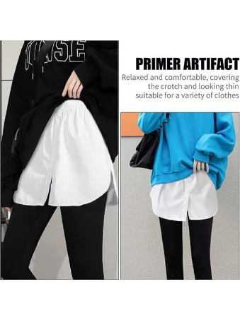 Lastikli Düğmeli Kurtarıcı Gömlek Altı Eteklik -Beyaz - Resim 4