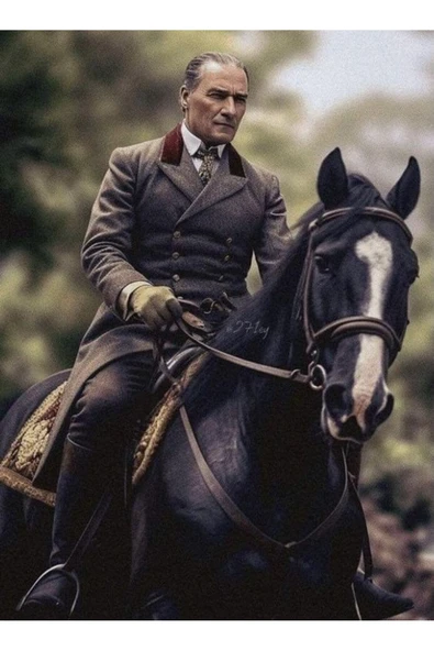 ATATÜRK AT KANVAS TABLO EV DUVAR SALON OFİS DÜKKAN HEDİYELİK DEKARASYON SÜSÜ ÖLÇÜ SEÇİNİZ.