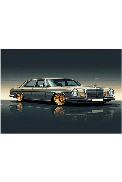 Klasik Araba Kanvas Tablo Ev Duvar Salon Ofis Hediyelik Dekarasyon Ölçü Belirtiniz - 2