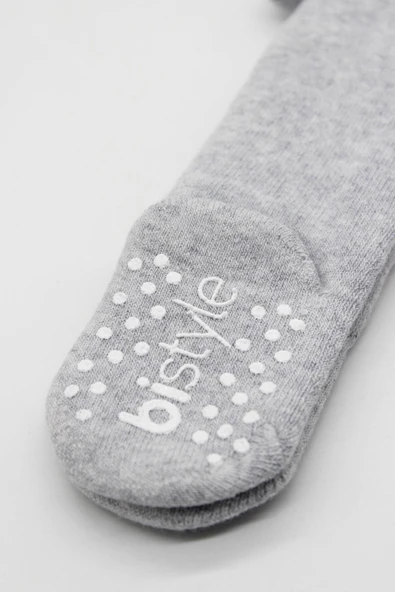 Bistyle Kaymaz Basic Külotlu Çorap 50501 Gri - Resim 3