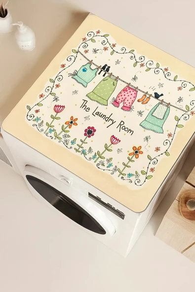 Valerine Life Çamaşır ve Kurutma Makinesi Üstü Düzenleyici Matı Örtüsü Kaymaz Sıvı Geçirmez 27CMD251006 - Resim 2