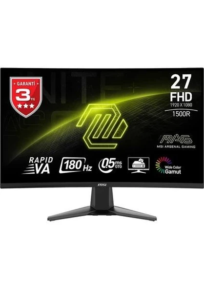 MSI MAG 27C6F 27" 0.5 ms Full HD Curved 180 Hz Oyuncu Monitörü ürün görseli