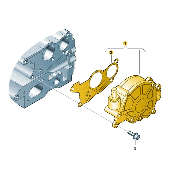 Skoda Superb 2009-2015 2.0TDi CFFB Motor Vakum Pompası 03L145100J - 2