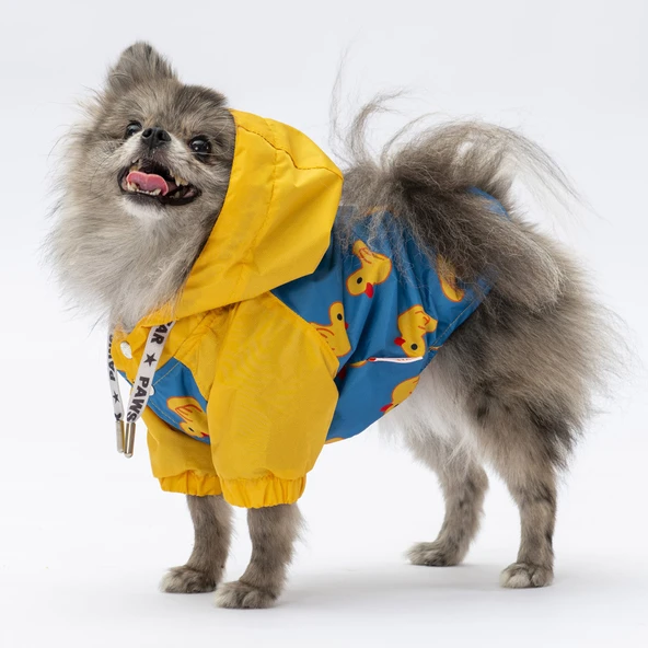 Pawstar Pekin Polarlı Su Geçirmez Küçük Irk Köpek Yağmurluğu - 3