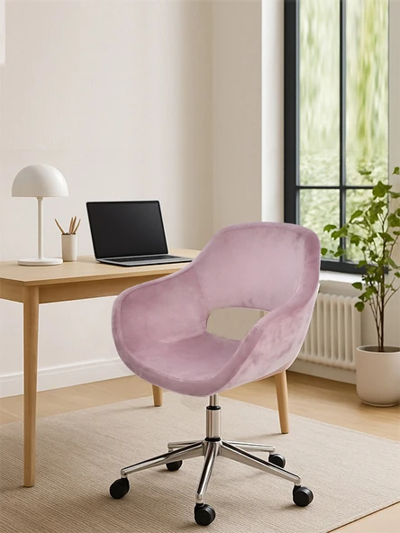 Monev 2 Pembe Kumaş Ev ve Ofis Çalışma Koltuğu