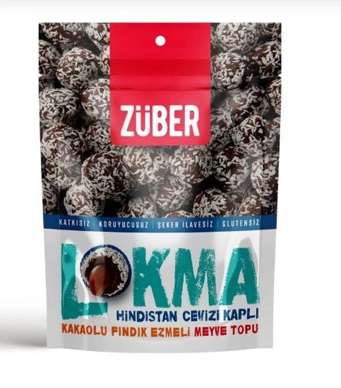 Züber Lokma Meyve Topu 96 Gr Hindistan Cevizli ürün görseli