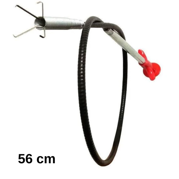 Pratik Kullanımlı Lavabo Açıcı Tel Banyo ve Mutfak Gideri Temizleme Aparatı Esnek Spiral Tel - Resim 2