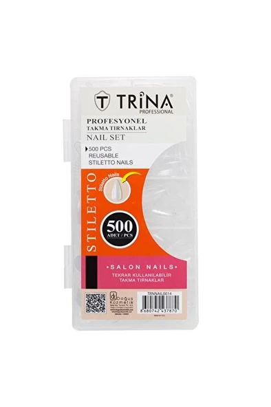 Trina Stiletto Takma Tırnaklar 500 Adet TRNNAIL0014 - 1