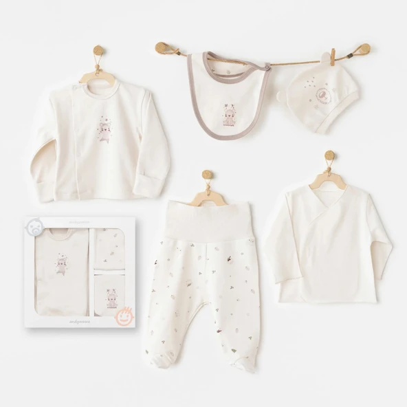 Andywawa AC26180 My 1 St Wardrobe 5'li Hastane Çıkışı Ekru ürün görseli