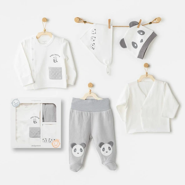 Andywawa AC26020 Keep Smiling 5'li Hastane Çıkışı Grey ürün görseli 1