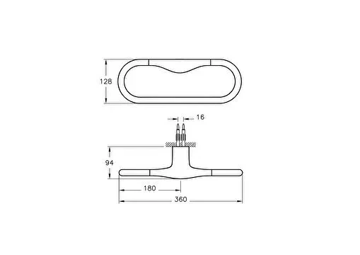 Artema İstanbul Halka Havluluk, Krom, A48008 - 2