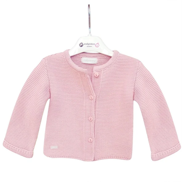 Andywawa AC24333 Basic Bebe Ceket Pink - Resim 5