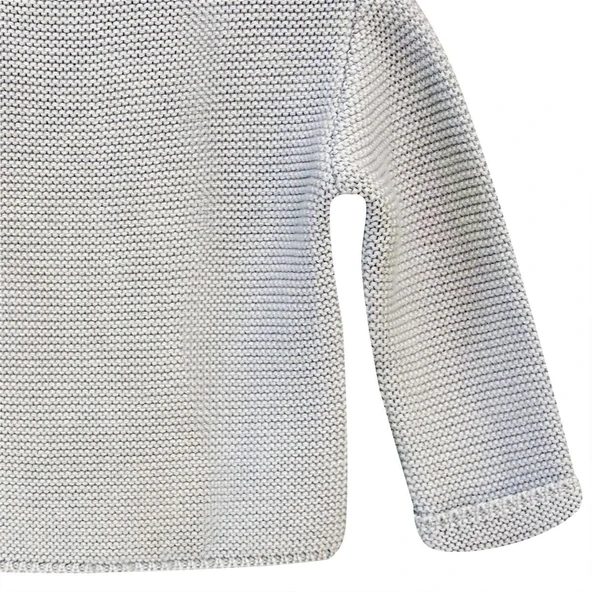 Andywawa AC24333 Basic Bebe Ceket Grey Melange - Resim 4