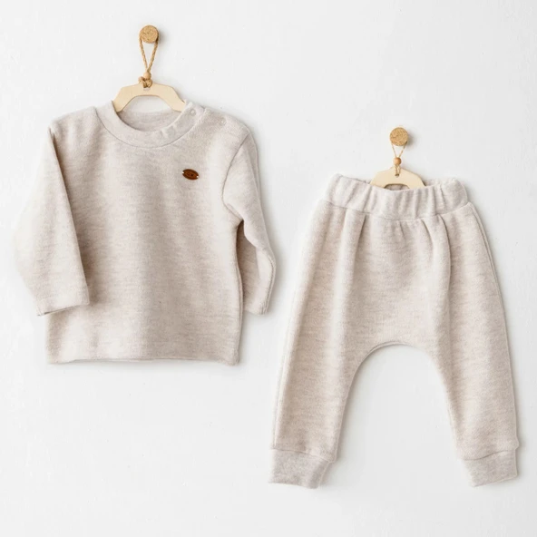 Andywawa AC26213 Casual 2'li Takım Beige