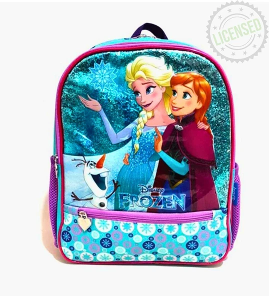 Frozen Elsa & Anna Lisanslı Çocuk Sırt Çantası - İlkokul / Anaokulu Okul Çantası - 1