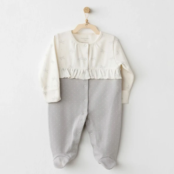 Andywawa AC26255 Baby Bow Bliss Tulum Ecru Grey