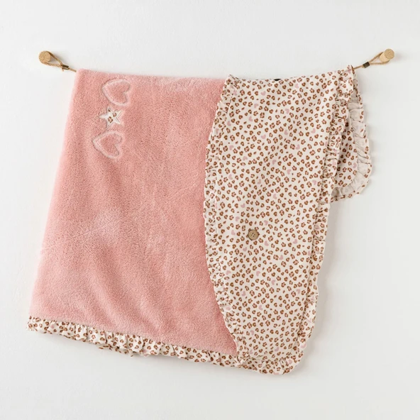 Andywawa AC26241 Little Leopard Battaniye 90x85 Pink - 1