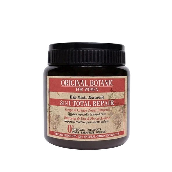 ORIGINAL BOTANIC Total Repair 3'ü 1 Arada Komple Onarıcı Vegan Bakım Maskesi Kadın 250 ml - 1