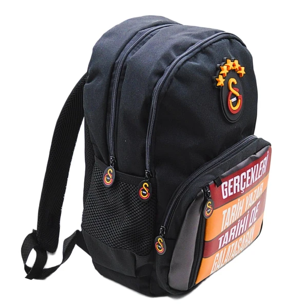 Galatasaray 4 Bölmeli 5 Yıldızlı Gerçekleri Tarih YazarSuni Deri Yüzey Okul Çantası + Kalemlik - Resim 6