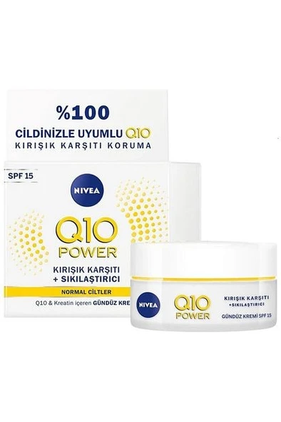 Nivea Q10 Power Kırışıklık Karşıtı Gündüz Kremi SPF15 50 ml - 1