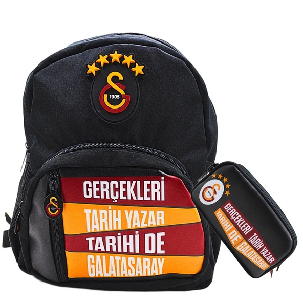 Galatasaray 4 Bölmeli 5 Yıldızlı Gerçekleri Tarih YazarSuni Deri Yüzey Okul Çantası + Kalemlik ürün görseli