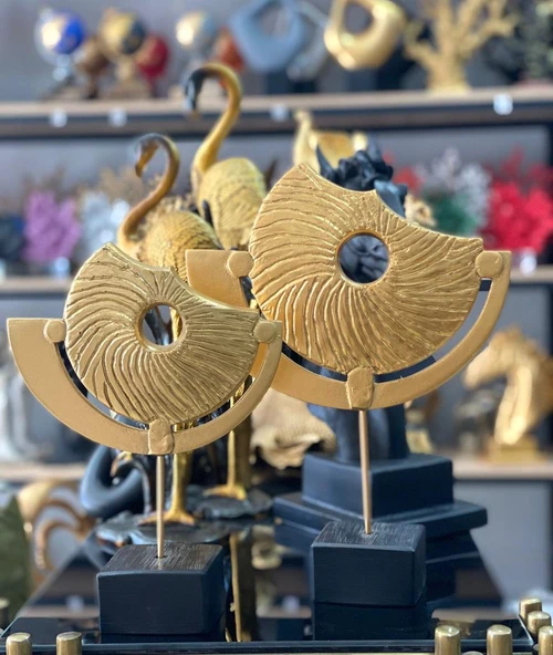 2 Li Kaideli Halka Biblo Viking Kalkanı Obje Modern Özel Tasarım - Resim 8