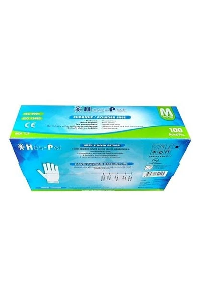 Has-Pet Nitril Muayene Eldiveni Mavi Medium 100 Adet - 1