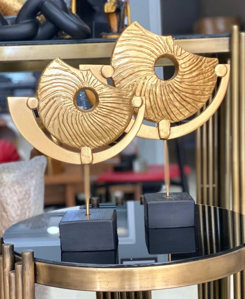 2 Li Kaideli Halka Biblo Viking Kalkanı Obje Modern Özel Tasarım - Resim 6