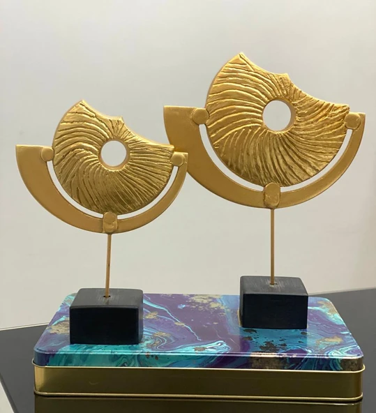 2 Li Kaideli Halka Biblo Viking Kalkanı Obje Modern Özel Tasarım - Resim 9