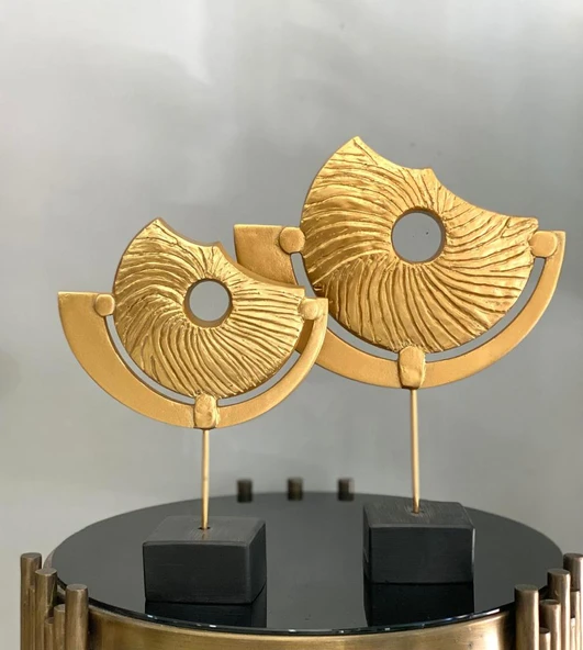 2 Li Kaideli Halka Biblo Viking Kalkanı Obje Modern Özel Tasarım - Resim 7