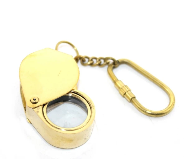 Pirinç Büyüteç Anahtarlık Model 2 ürün görseli