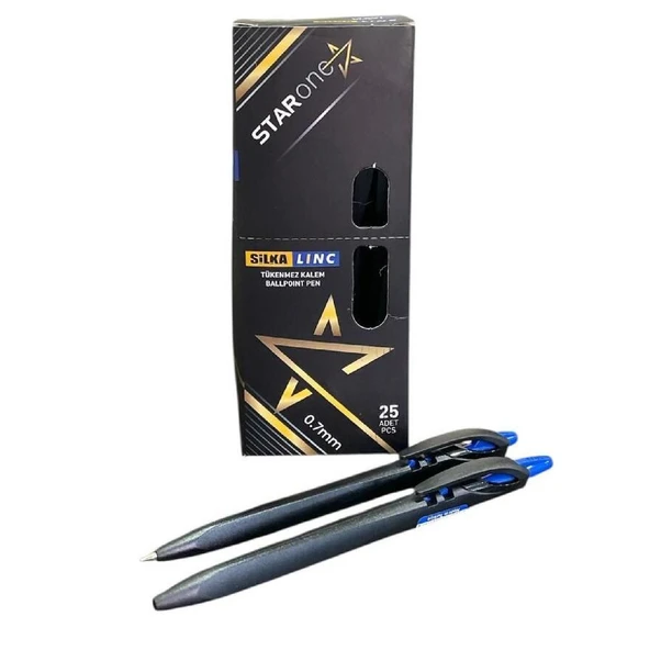 Silka Linc Starone Tükenmez Kalem 0.7 mm Mavi 25 Adet ürün görseli