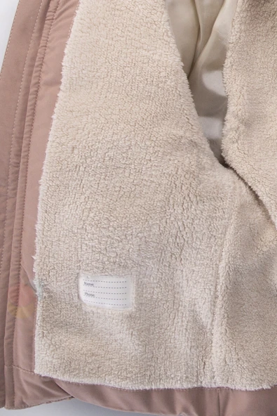 YENİ Tavşanlı Fermuarlı İçi Peluş Kürklü Kalın Kapüşonlu Kar Şişme Kışlık Kız Bebek Mont Çocuk Kaban - 8