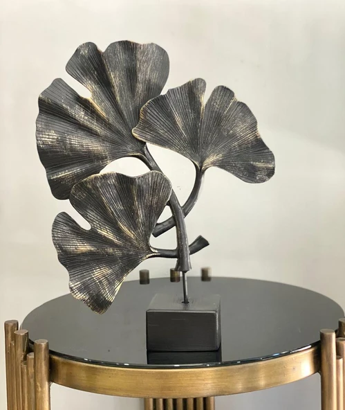 Dekoratif Kaideli Yaprak Yonca Biblo Modern Özel Tasarım Obje - 7