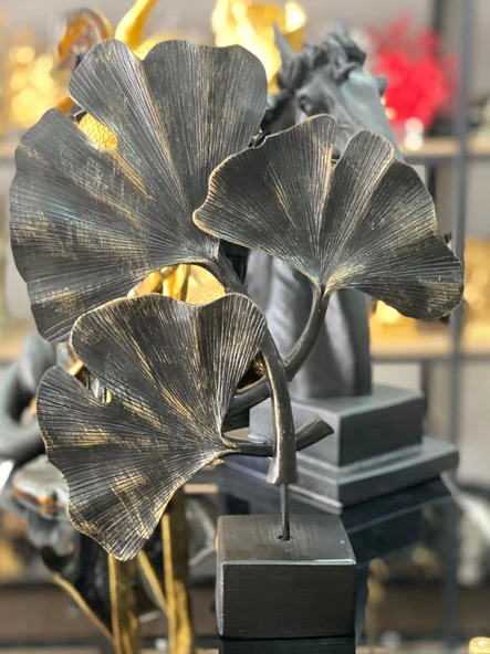 Dekoratif Kaideli Yaprak Yonca Biblo Modern Özel Tasarım Obje - 9