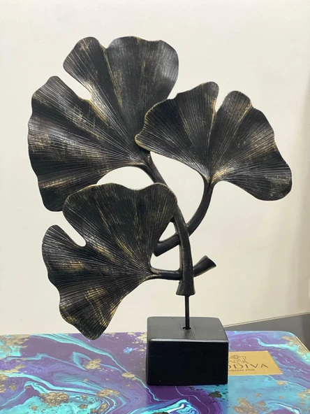 Dekoratif Kaideli Yaprak Yonca Biblo Modern Özel Tasarım Obje - 8