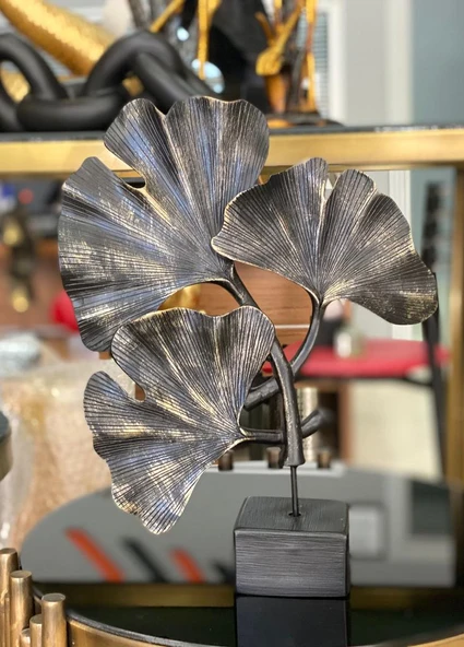 Dekoratif Kaideli Yaprak Yonca Biblo Modern Özel Tasarım Obje - 6