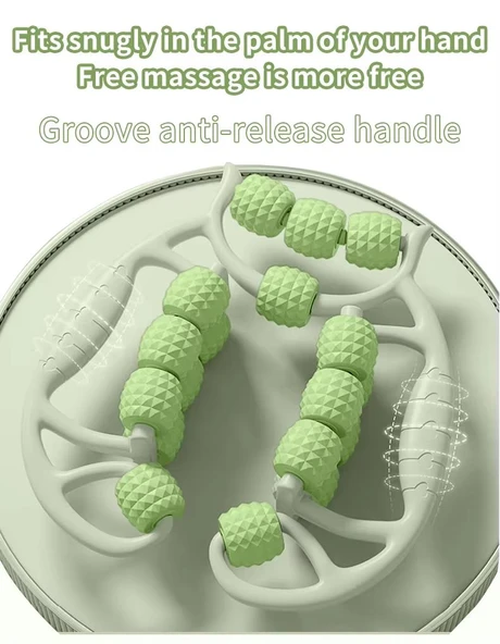 Valkyrie 23 Tekerlekli Ayak ve Bacak Masaj Aleti Kan Dolaşımı Destekli, Kas Rahatlatıcı Manuel Masaj Roller Somon - 6