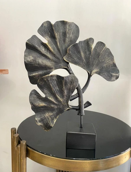 Dekoratif Kaideli Yaprak Yonca Biblo Modern Özel Tasarım Obje - 10