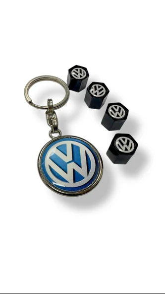 Volkswagen Anahtarlık Ve Sibop Kapağı Plastik 1 adet Damla Anahtar 4 adet sibop Kapağı ürün görseli