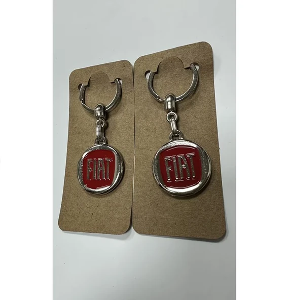 Fiat Logolu Metal Otomobil Anahtarlığı 2 Adet ürün görseli