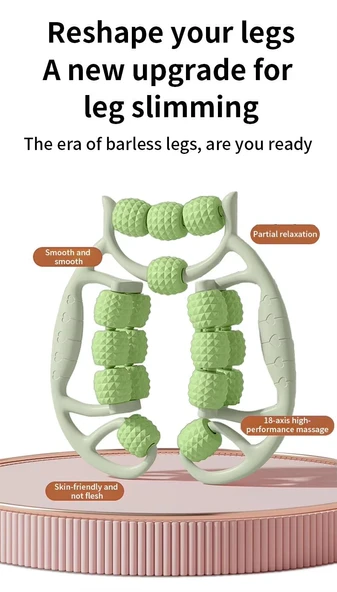 Valkyrie 29 Tekerlekli Ayak ve Bacak Masaj Aleti – Derin Doku Masajı ile Yorgunluğa Son! Somon - 5