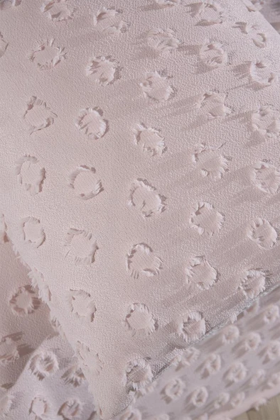 Çeyiz Diyarı Konik 2 Parça Tek Kişilik Pike Takımı Pudra - Resim 6