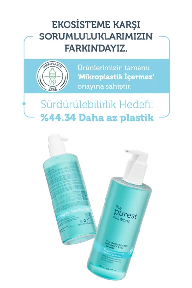 The Purest Solutions Kuru ve Karma Ciltler İçin Nemlendirici Ve Bariyer Onarıcı Hyalüronik Asit Yüz Temizleme Jeli 400 ml - 6