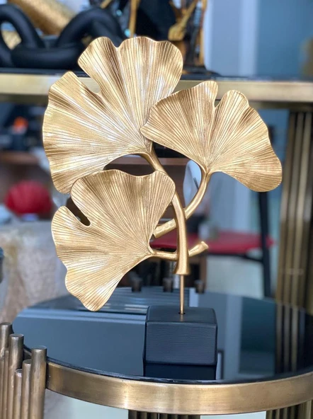 Dekoratif Kaideli Yaprak Yonca Biblo Modern Özel Tasarım Obje - 3